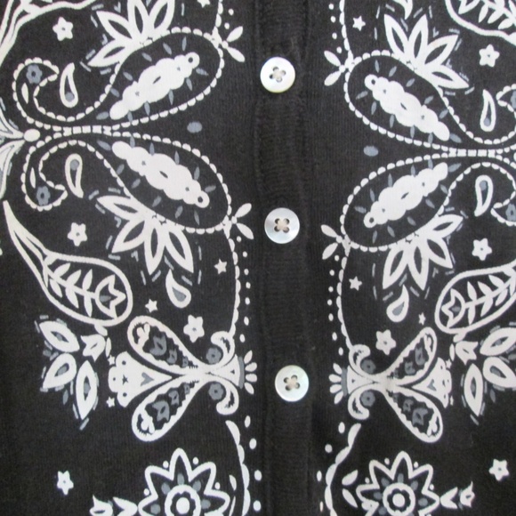 vintage black boho bandana shirt size extra small - Picture 2 of 4